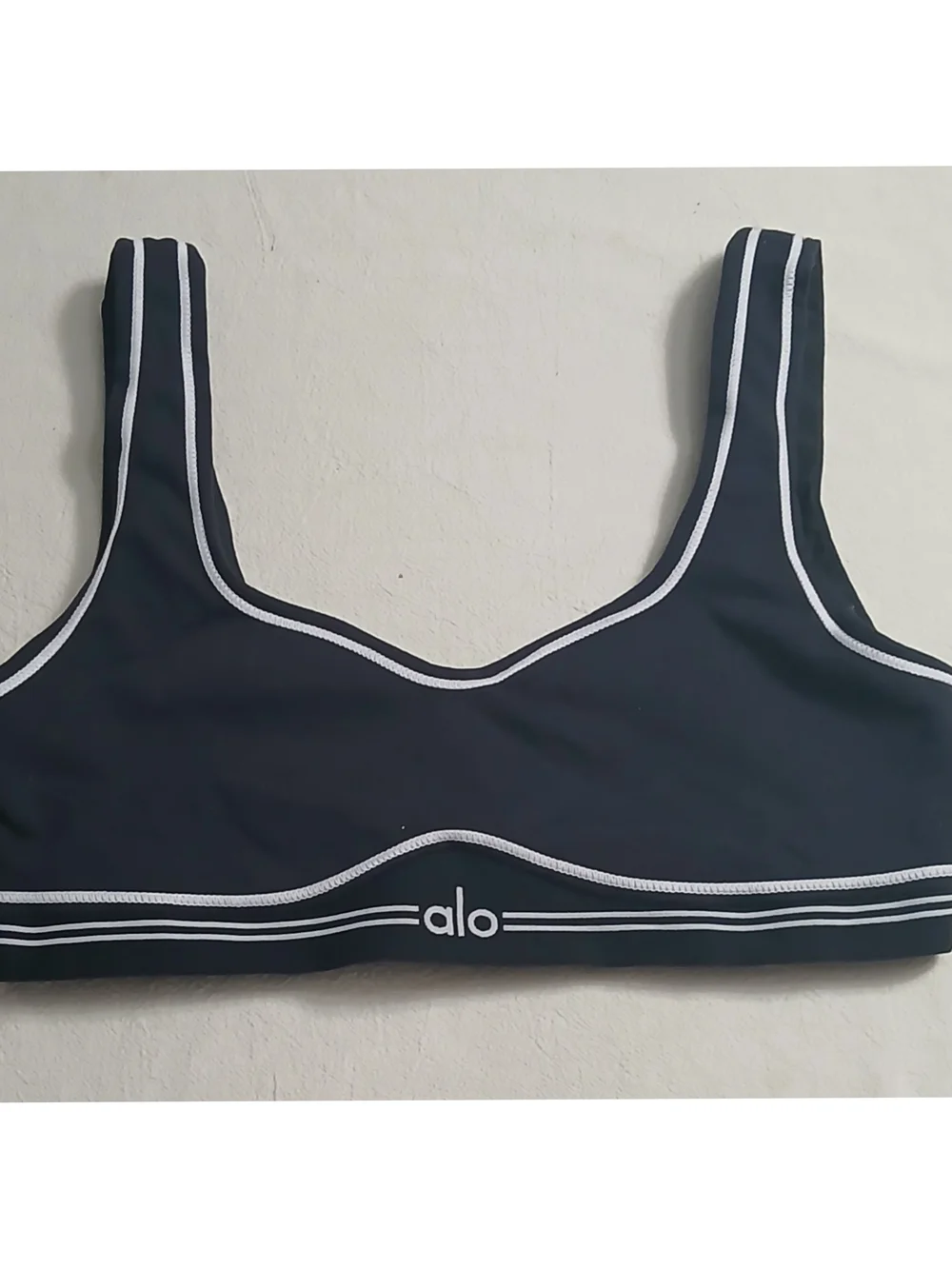 ALO Yoga Sports Bra with White Trim